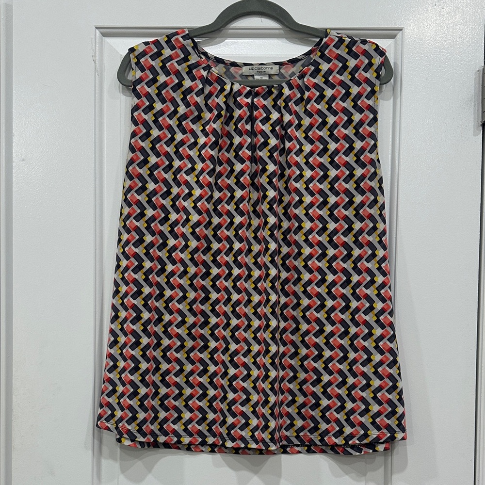 Liz Claiborne Colorful Chevron Blouse